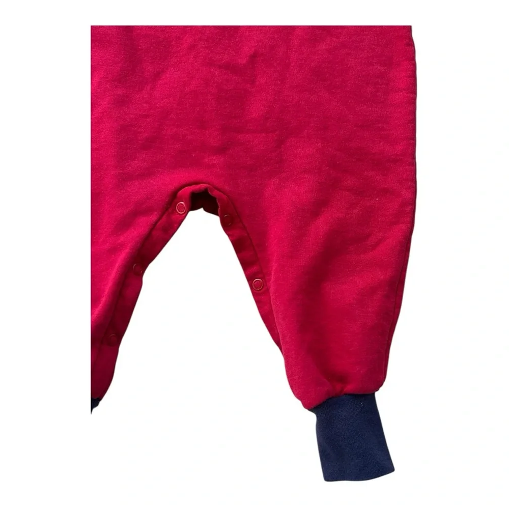 VTG 90s Baby B'Gosh Boys One Piece Outfit Sz 18 Months Red Blue 100 Years